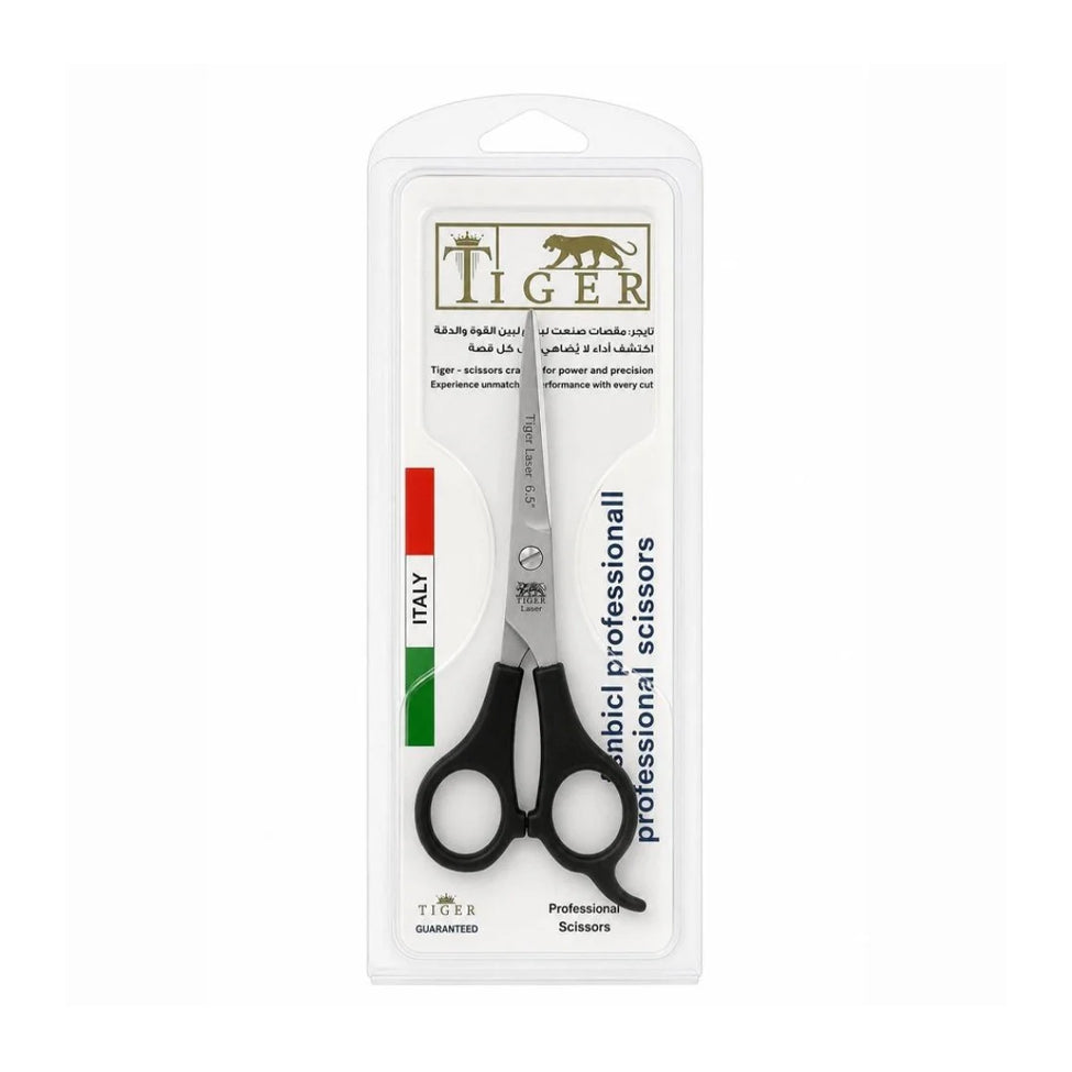 Tiger Laser Professional Hair Scissors TR658 with Plastic Handle and Finger Support 6.5 mm