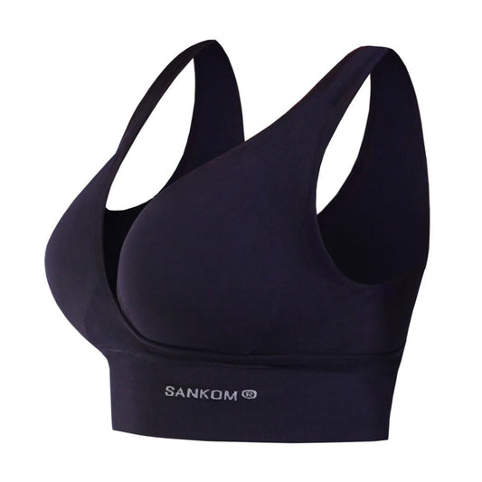 حمالة صدر من القطن العضوي الحاصل على براءة اختراع باللون الأسود من سانكوم |  صيدلية.كوم.