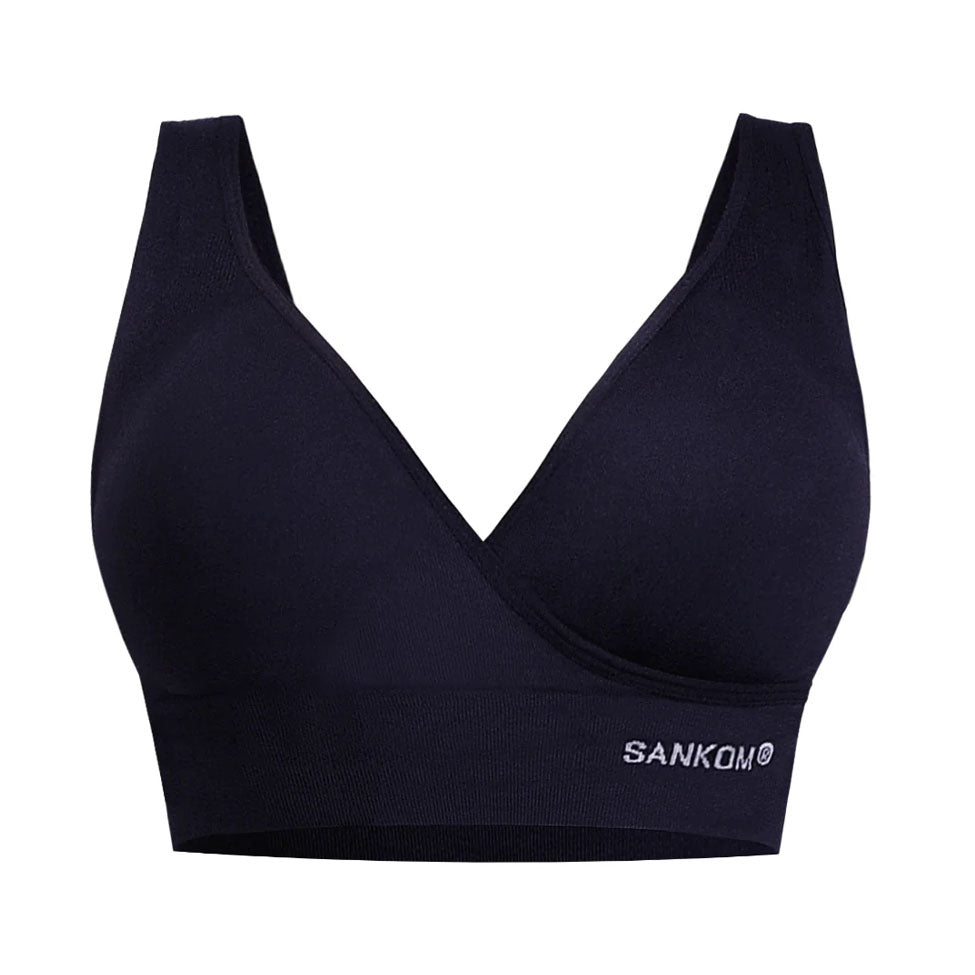 حمالة صدر من القطن العضوي الحاصل على براءة اختراع باللون الأسود من سانكوم |  صيدلية.كوم.