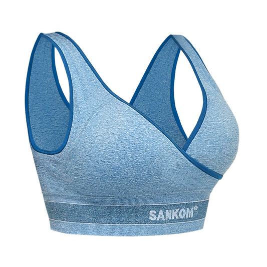 حمالة صدر رياضية حاصلة على براءة اختراع باللون الازرق الفاتح من سانكوم |  صيدلية.كوم.