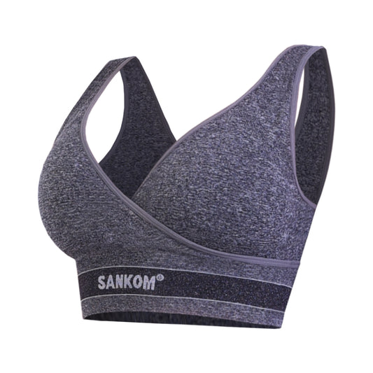 Sankom Patent Activewear Bra Grey Melange