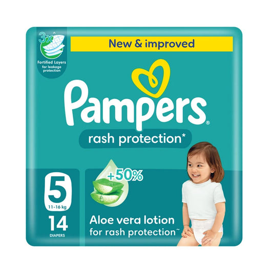 بامبرز حفاضات للحماية من التسلخات مع الأشرطة مقاس 5 عبوة 14 حفاضه