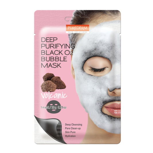 Purederm Deep Purifying Black O2 Bubble Mask Volcanic