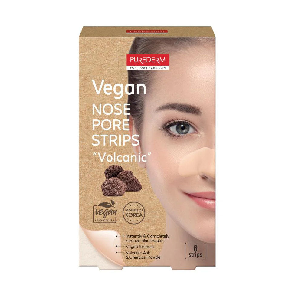 Purederm Vegan Nose Pore Strip Volcanic 6 Strips