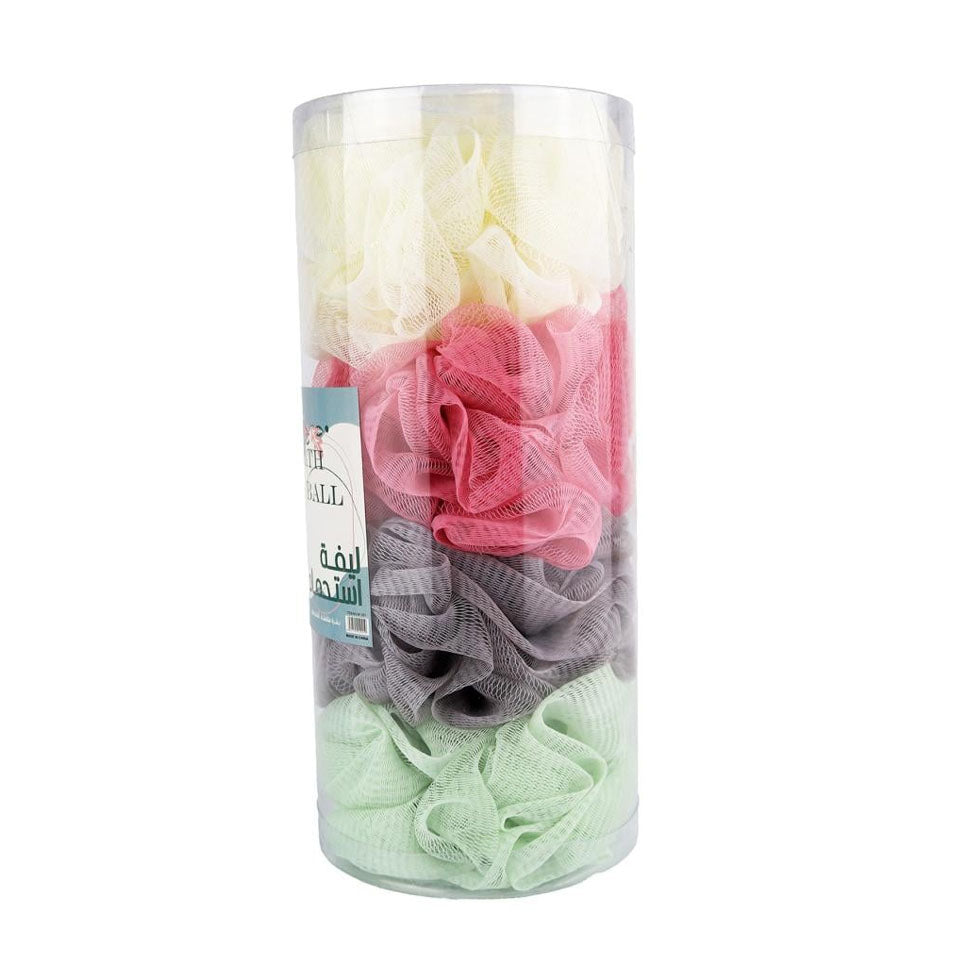 Lofian Spherical Soft Bath Loofah 4 Pieces