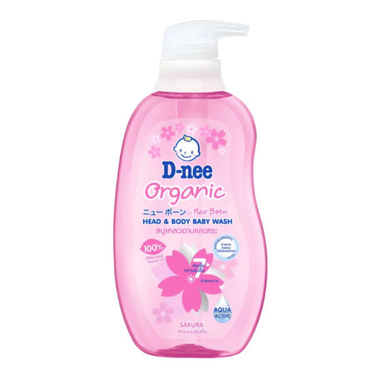 D-Nee Organic Baby Shampoo and Wash for Newborns with Natural Sakura Flower