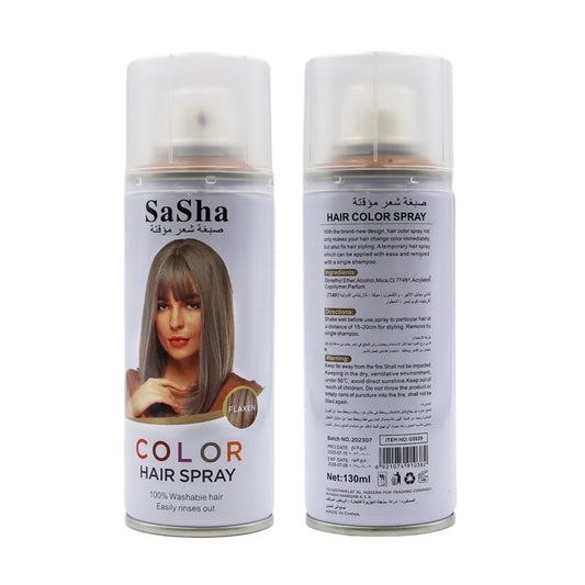 بخاخ صبغة شعر مؤقت باللون الكتاني من ساشا 130 مل |  صيدلية.كوم.