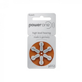 Power One P312 battery compatible with hearing aids, less than 0.5 amps