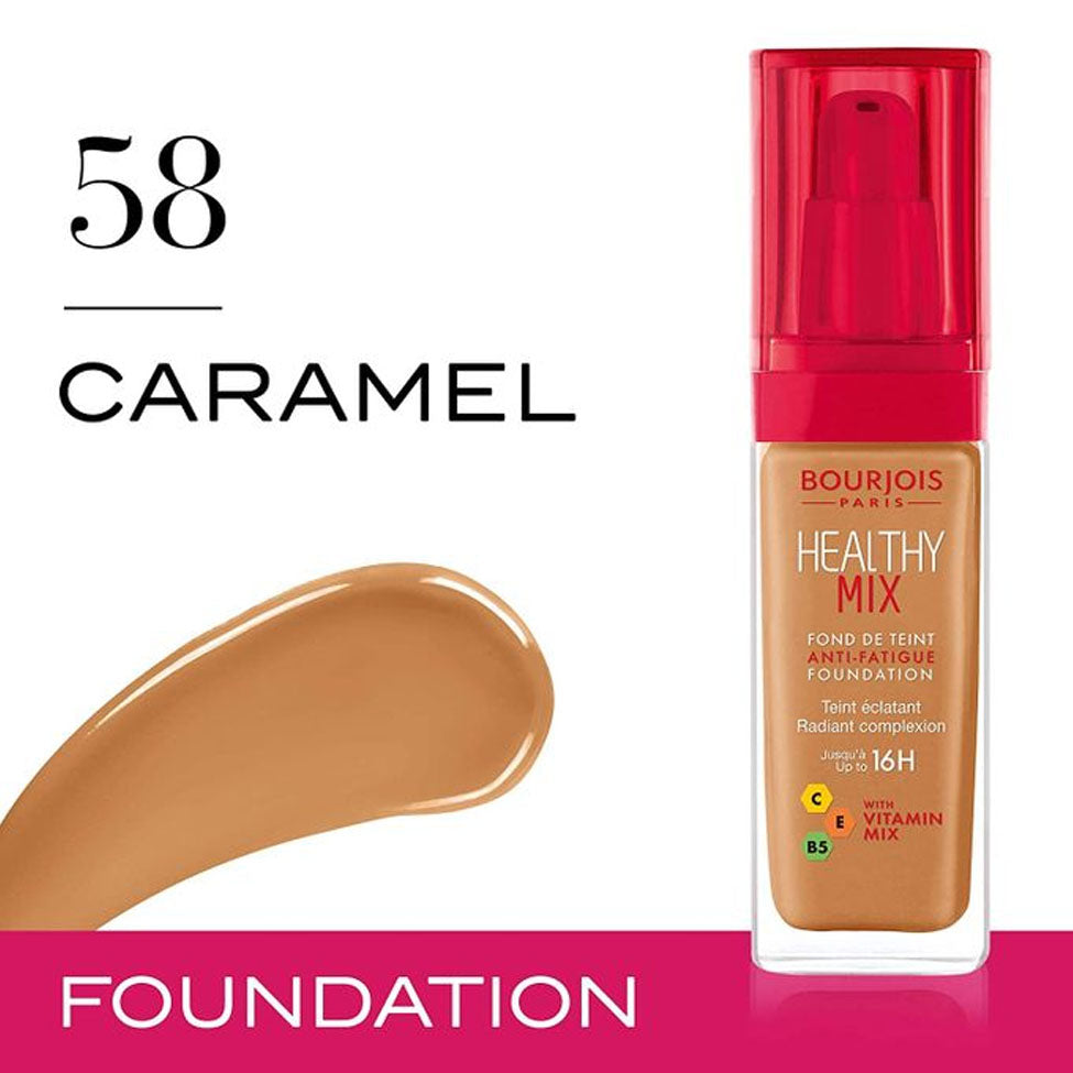 3- برجوا فاونديشن كريم أساس هيلثي مكس 58 Caramel