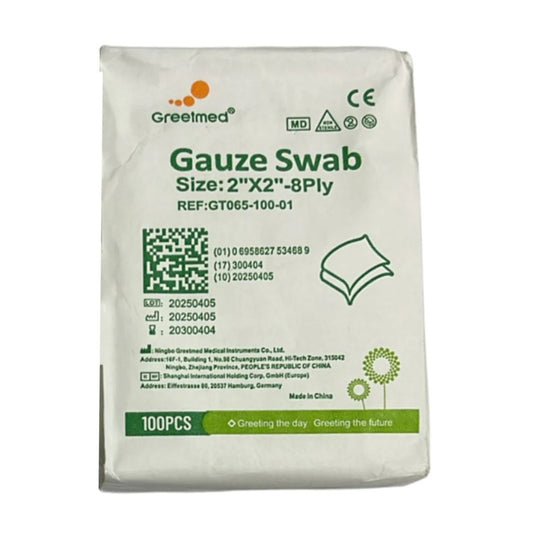 Greetmed 8-ply Gauze Swab 2 x 2 Size