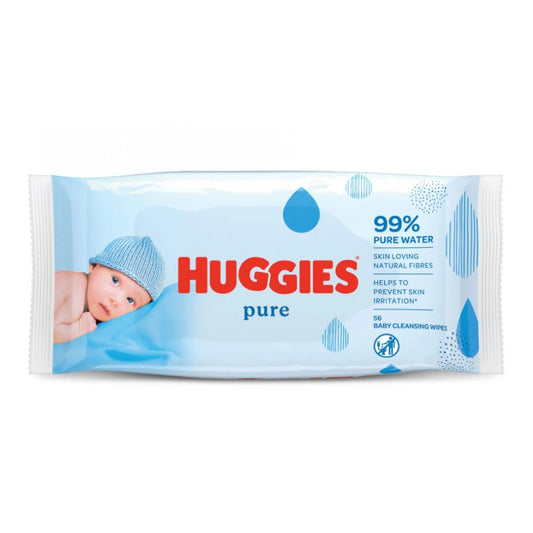 Huggies Pure Baby Wet Wipes Pack of 56 Wipes