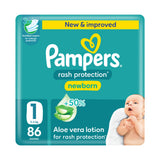 Pampers Rash Protection Taped Diapers Size 1 Pack 86 Count
