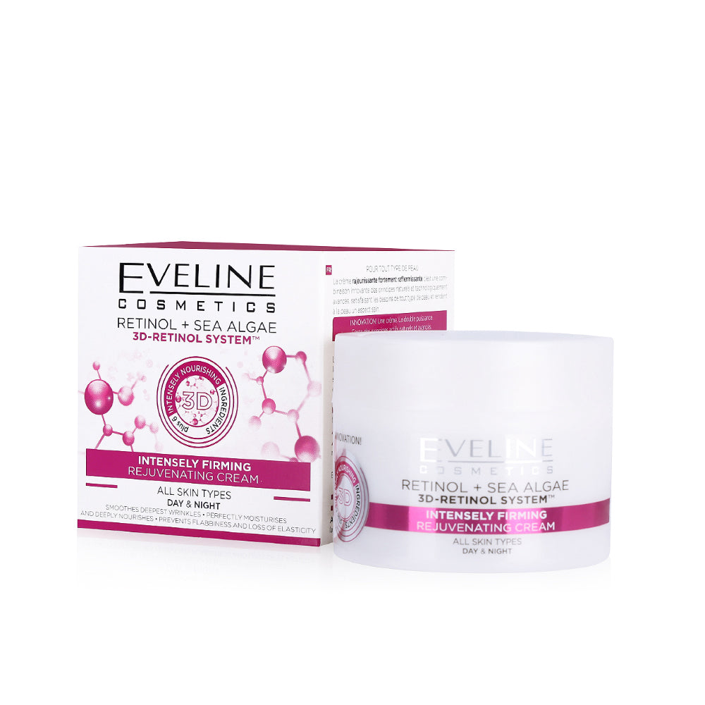 كريم النهار والليل 3 دي لتجديد وشد البشرة بالريتينول والطحالب البحرية 50 مل من ايفيلين