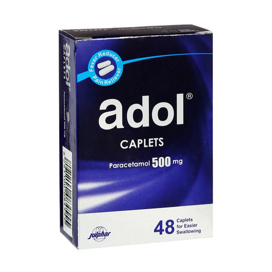 Adol 500 Mg Pain Reliever And Fever Reducer 48 Tablets