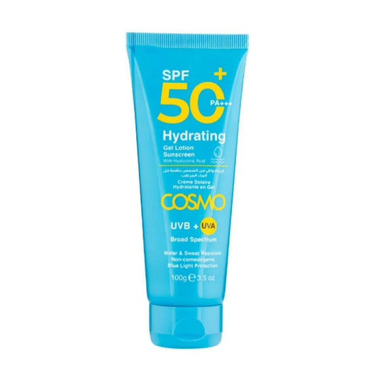 كوزمو كريم واقي شمس SPF +50 بتقنية جل الماء المرطب 100 جرام |  صيدلية.كوم.
