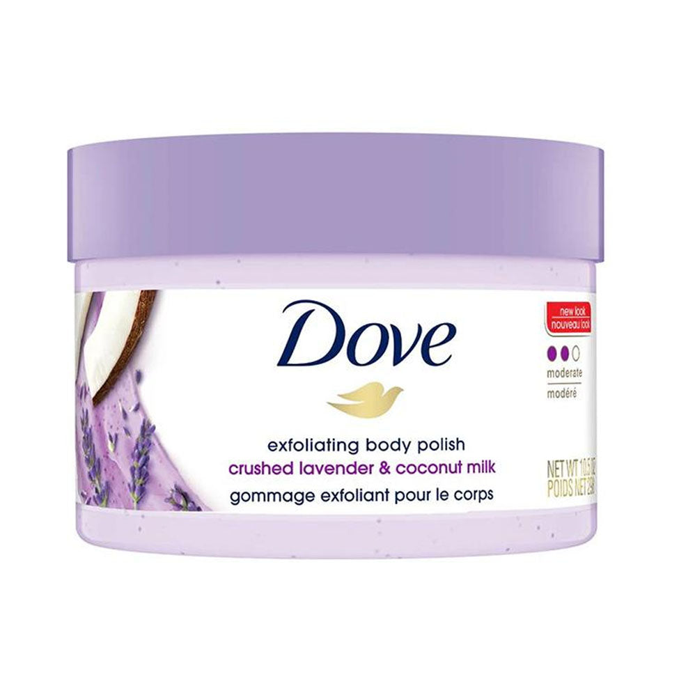 Dove Body Scrub With Lavender And Coconut Milk Scent 298 Gm