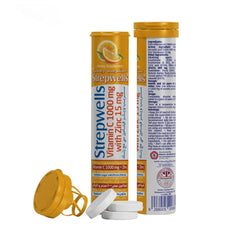 Strepwells Vitamin C 1000 mg with Zinc 20 Tablets