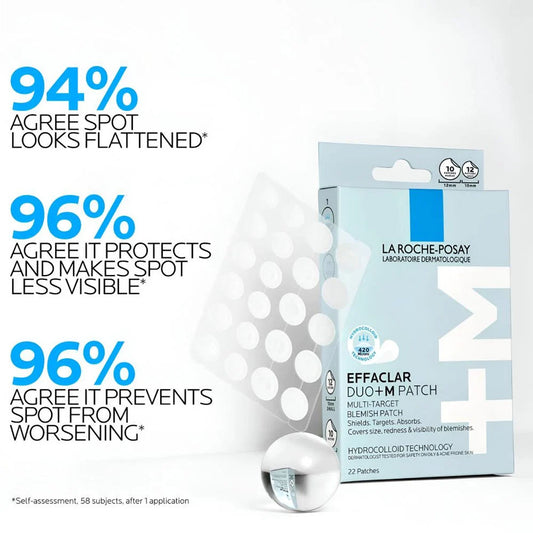 لصقات للوجه 22 لصقه ايفاكلار ديو+إم متعدده الاهداف لعلاج العيوب من لاروش بوزاي |  صيدلية.كوم.