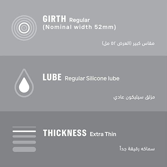 واقي ذكري فيذر لايت الترا من ديوركس 3 قطعة