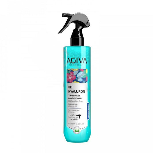 Agiva 8D Heat Protectant with Hyaluronic Acid for Dry Hair with Niacinamide and Almond Oil 400 ml