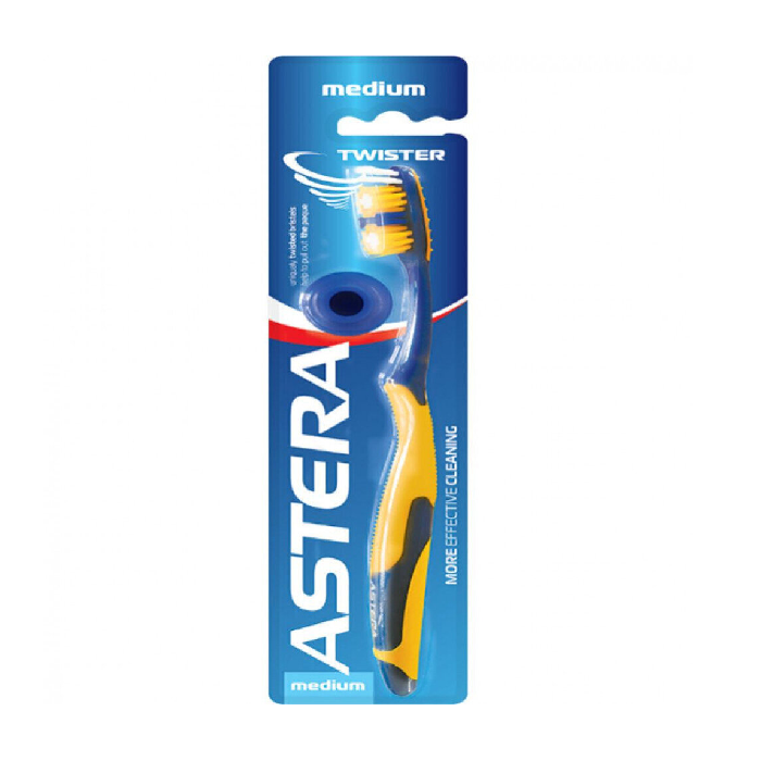 فرشاة أسنان شعيرات متوسطة من أستيرا تويستر |  صيدلية.كوم.