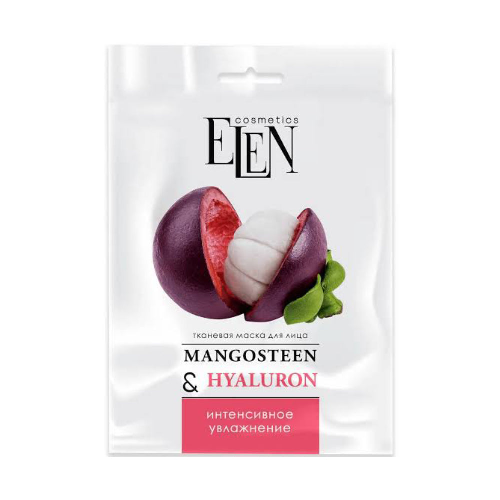 Elen Cosmetics Intensive Facial Sheet Mask Mangosteen & Hyaluronic ACID 25 ml