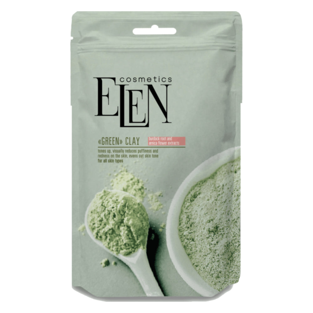 Elen Cosmetics Green Clay With Burdock and Arnica Extracts 40 g