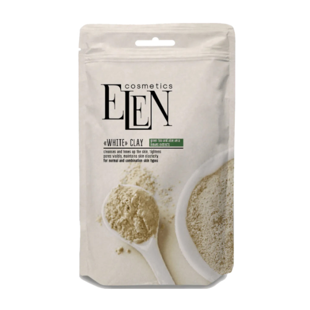 Elen Cosmetics White Clay With Green Tea and Aloe Vera Extracts 40 g