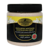 كريم مقشر ومبيض للوجه والجسم مستخلص الازهار 500 مل من جاردن اوليان