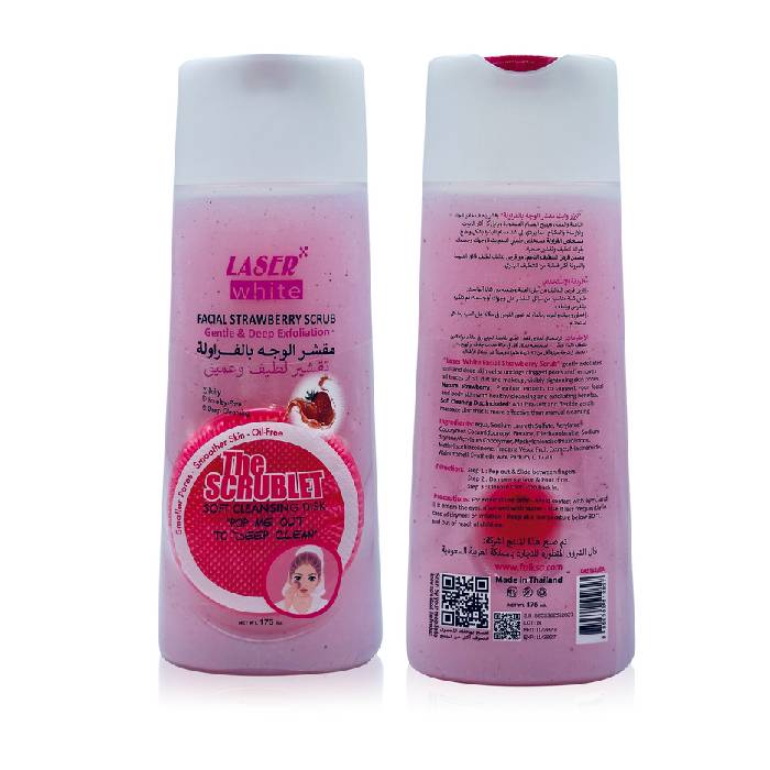 مقشر الوجه بالفراولة من ليزر وايت 175 مل |  صيدلية.كوم.