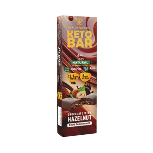 هيلثي اند تيستي كيتو بار شيكولاتة بالبندق 
