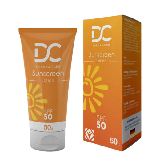 لوشن واقي من الشمس بعامل حماية 50  حجم 50 جم من ديرما اند كير |  صيدلية.كوم.