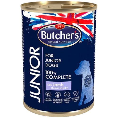 بوتشرز جونيور قطع لحم الضأن في الجيلي للجراء 400غ |  صيدلية.كوم.