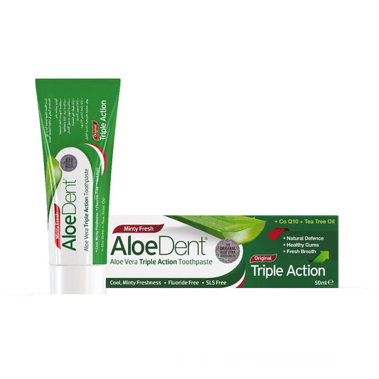 معجون اسنان صبار ثلاثي التاثير من الودنت 50 مل