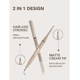 شجلام قلم تحديد الحواجب 2 في 1 مقاوم للماء اسبريسو