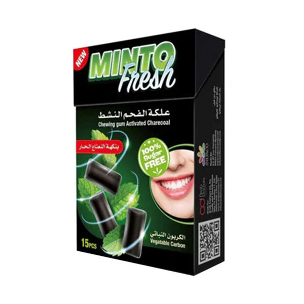 منتو فريش علكة الفحم النشط بنكهة النعناع الحار 21 جم عدد 15 حبة |  صيدلية.كوم.