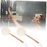 Professional nylon body loofah with shower stick