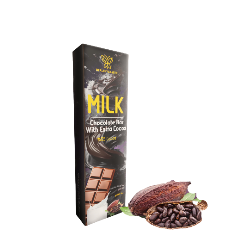 هيلثي اند تيستي شوكولاتة بالحليب والكاكاو 40 جرام |  صيدلية.كوم.
