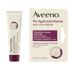 Aveeno Anti-Itch Cream Hydrocortisone 1% Active Naturals 28 grams