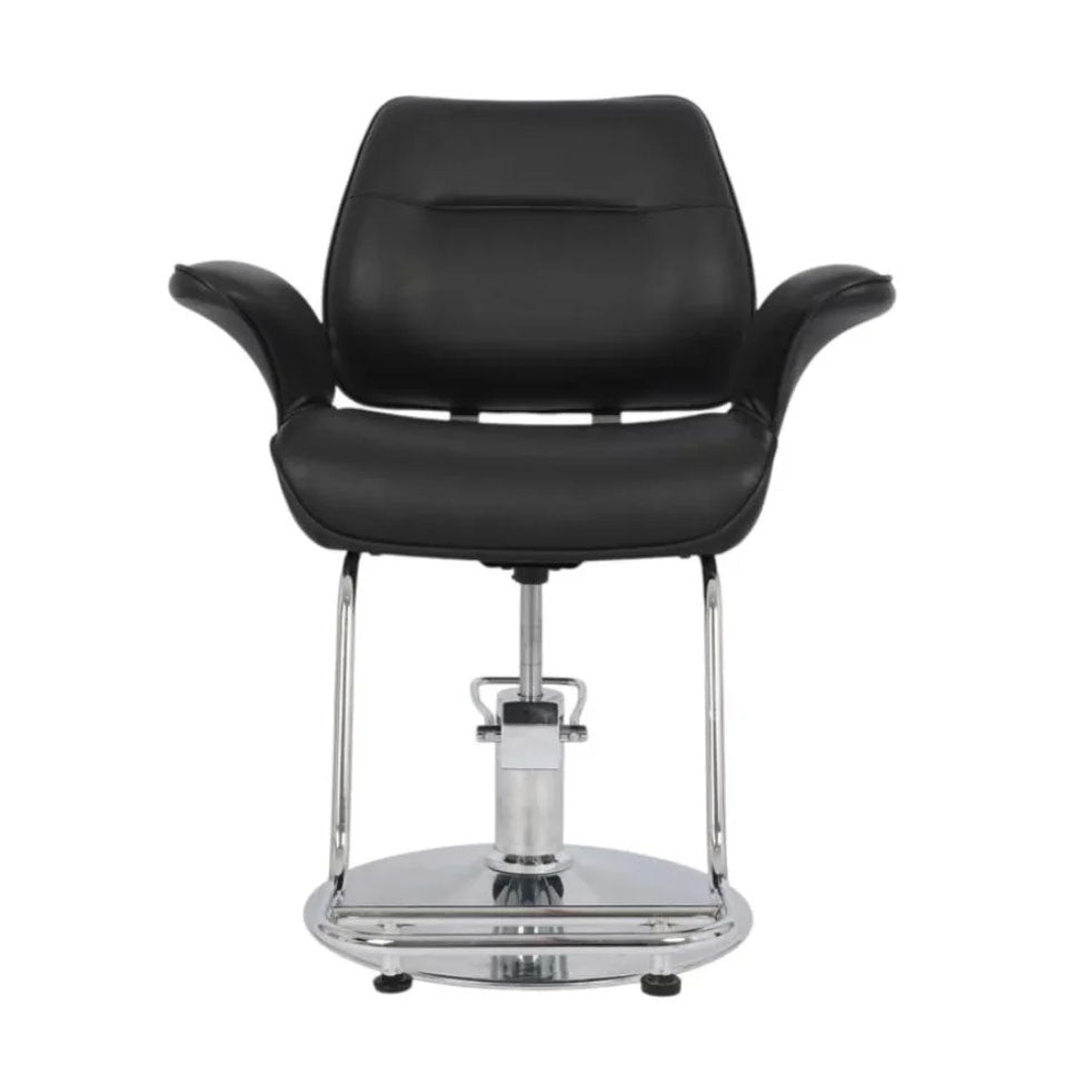 كرسي قص وميك اب نسائي اسود مع قاعدة فضية |  صيدلية.كوم.