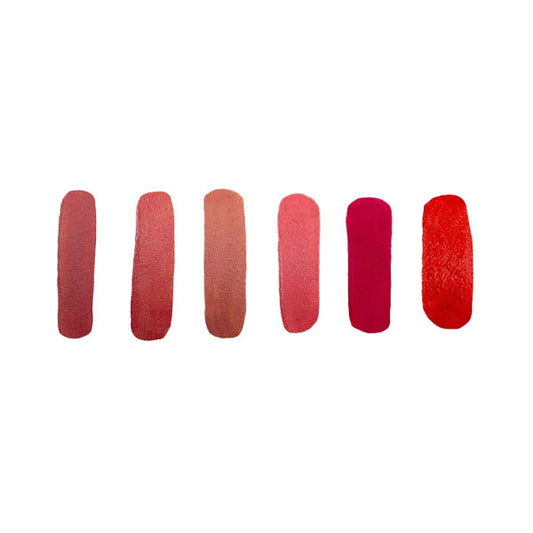 ذا بالم احمر شفاه سائل مميت مات هيوجز لونق لاستينق طقم من 6 ارواج اصدار 14.