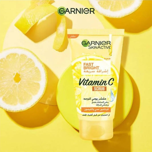 Garnier Face Scrub Skin Active Quick Radiance Vitamin C and Lemon 150 ml