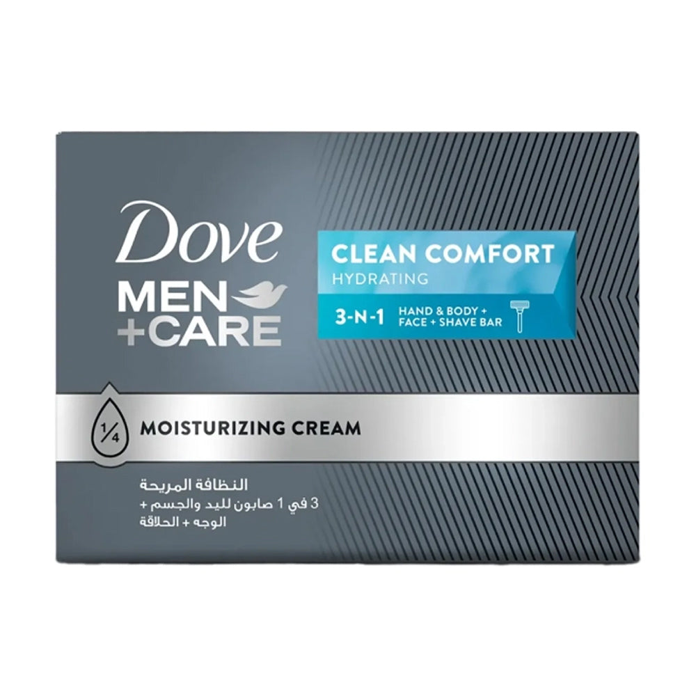 صابون قالب عنايه+رجالي كلين كومفورت 100 جم من دوف |  صيدلية.كوم.