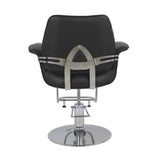 كرسي قص وميك اب نسائي اسود مع قاعدة فضية |  صيدلية.كوم.