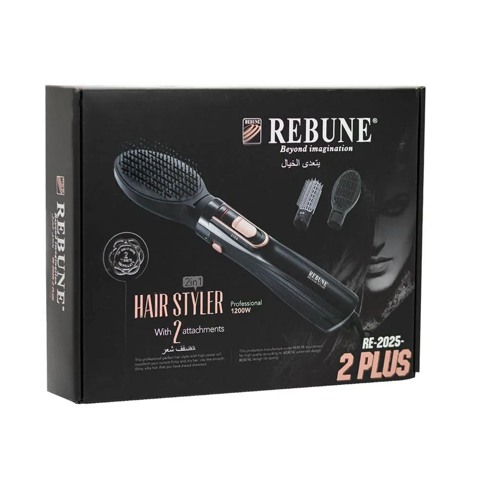 Rebune Hair Dryer Hair Straightener with 2 Attachments RE - 2025, WAT1200
