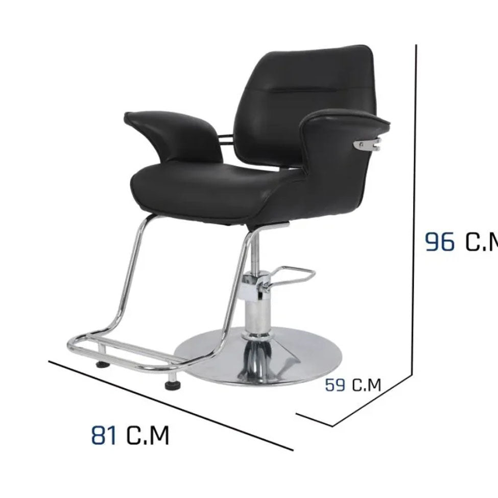 كرسي قص وميك اب نسائي اسود مع قاعدة فضية |  صيدلية.كوم.
