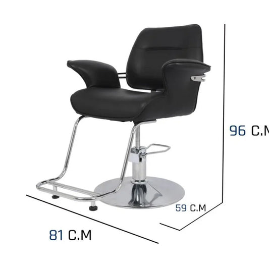 كرسي قص وميك اب نسائي اسود مع قاعدة فضية |  صيدلية.كوم.