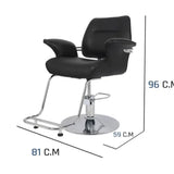 كرسي قص وميك اب نسائي اسود مع قاعدة فضية |  صيدلية.كوم.
