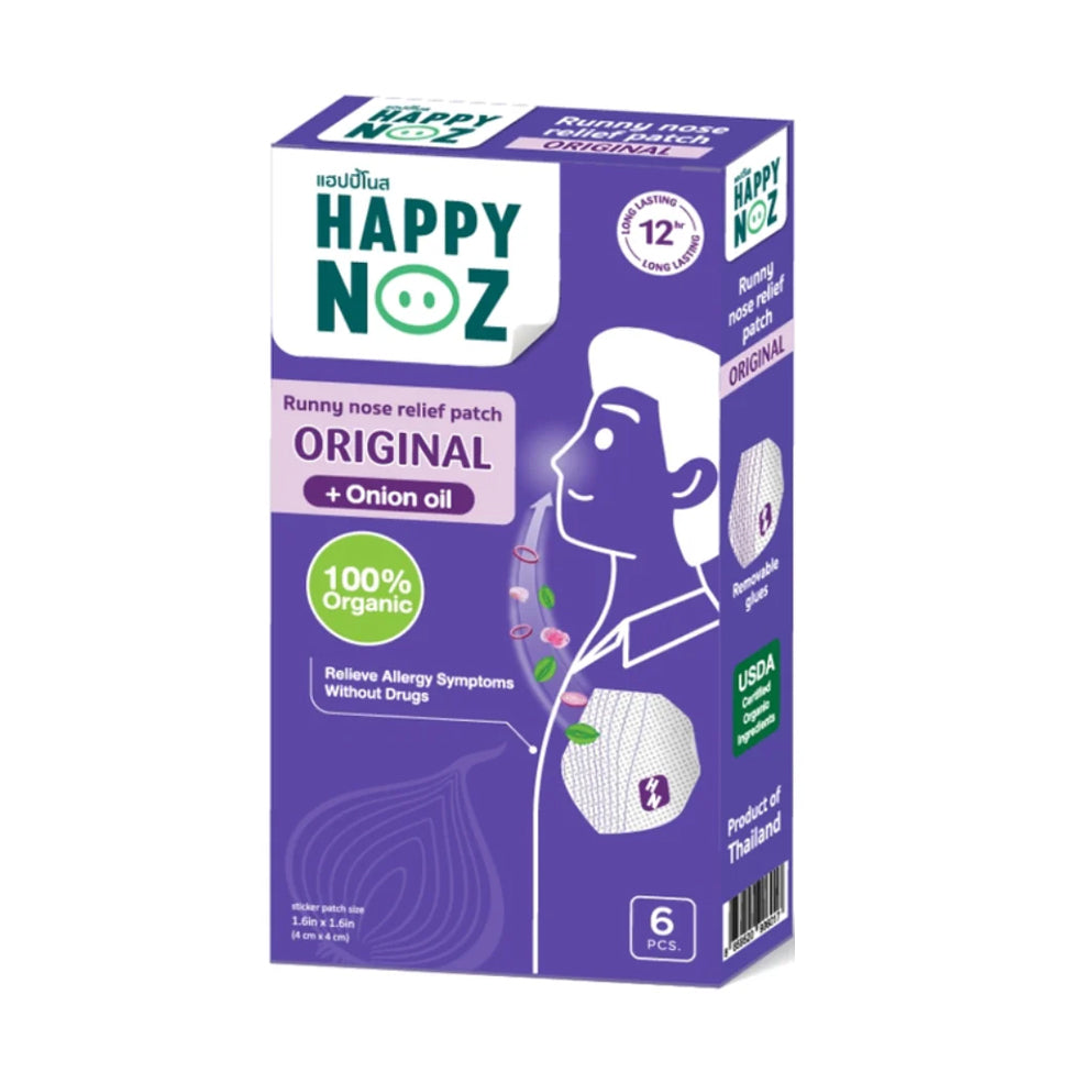 Happy Noz Patch For Adults Relieves Respiratory Symptoms With Original Onion Oil 6 patches