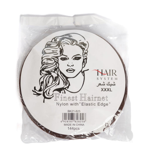 هير سيستم شبك شعر  بني 144 قطعة XXXL